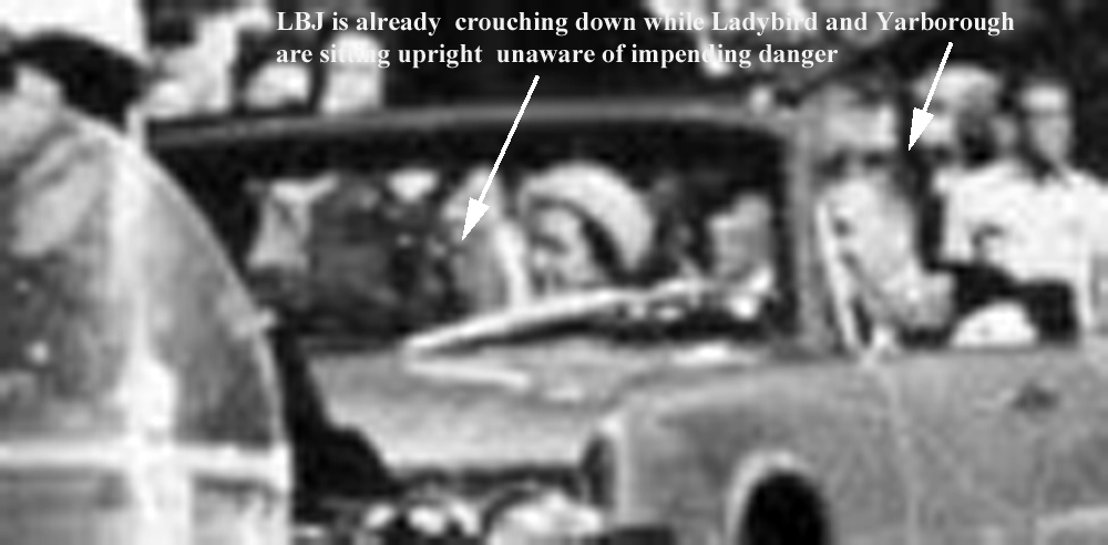 LBJ crouching down with Decoy shot signal